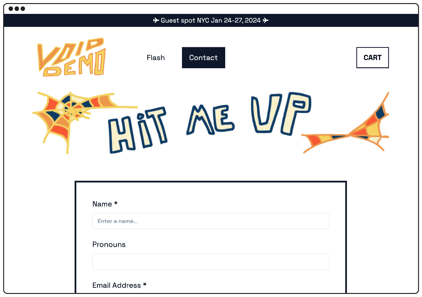 Customizable webpages screenshot