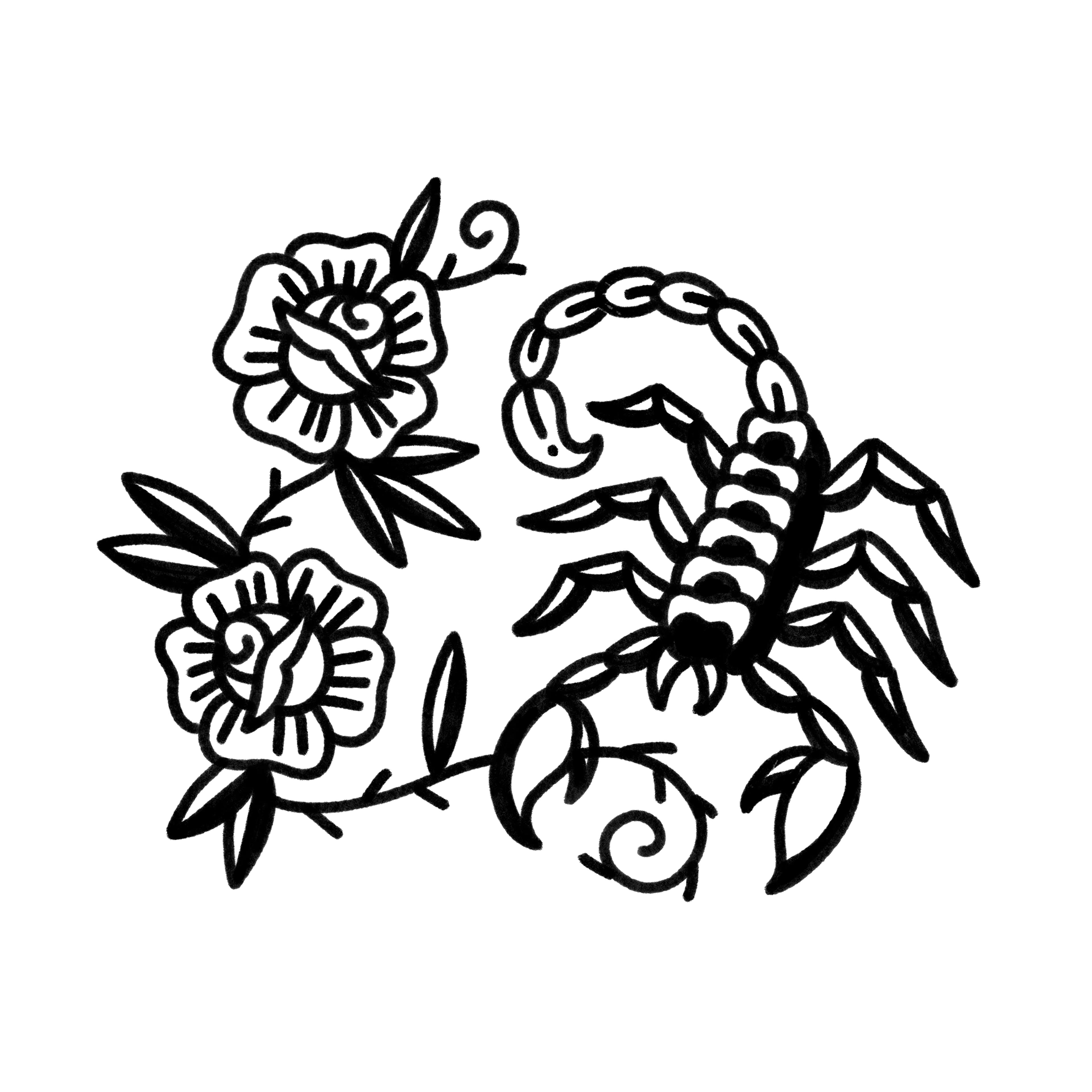 scorpion + rose