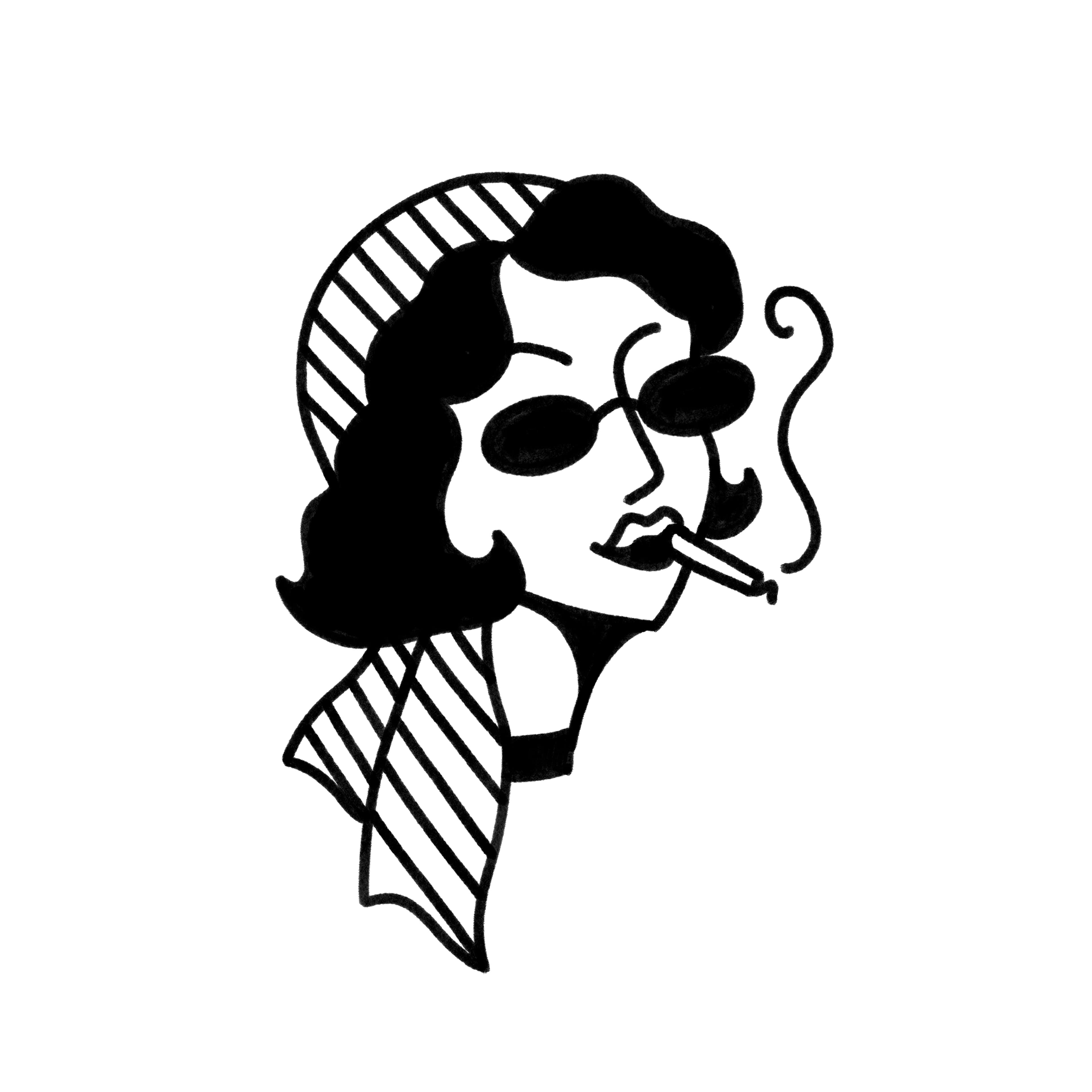 smoking lady 2